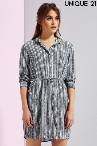 Unique 21 Erica Stripe Oversized Shirt